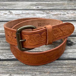 Gap Brown Textured Genuine Leather Belt